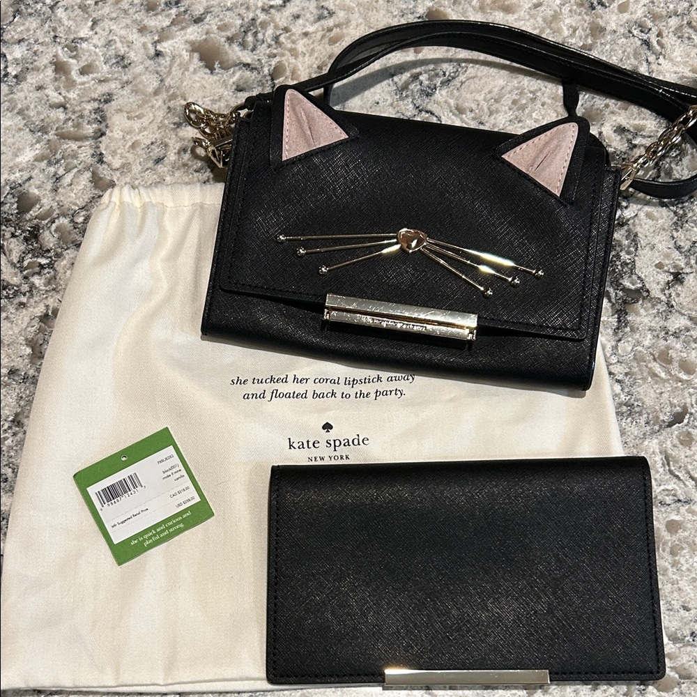 Kate Spade Make it Mine Camilla bag with cat interchangeable front